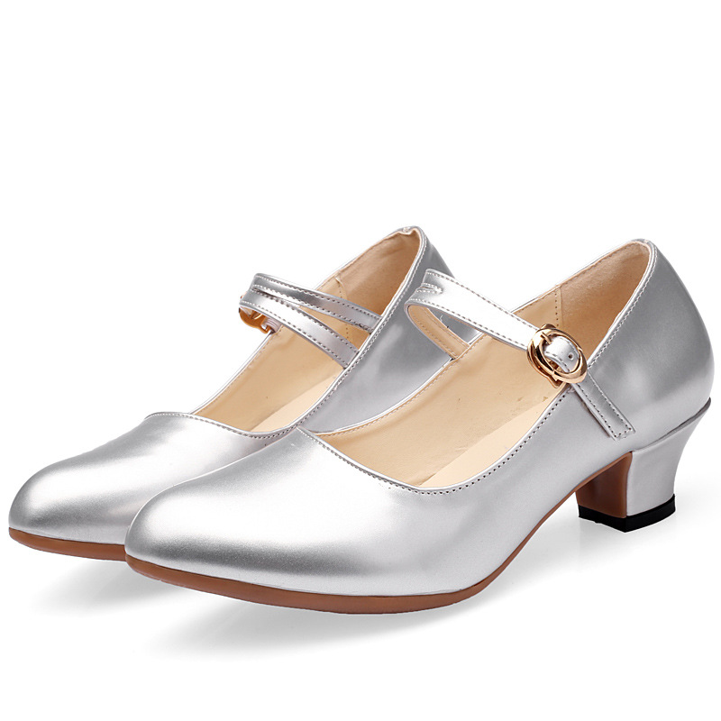 New Style Dance Shoes Women's Latin Dance Shoes Women's Adult Square Dance Shoes Soft Bottom Low Heel Modern Dance Shoes Single-layer Shoes