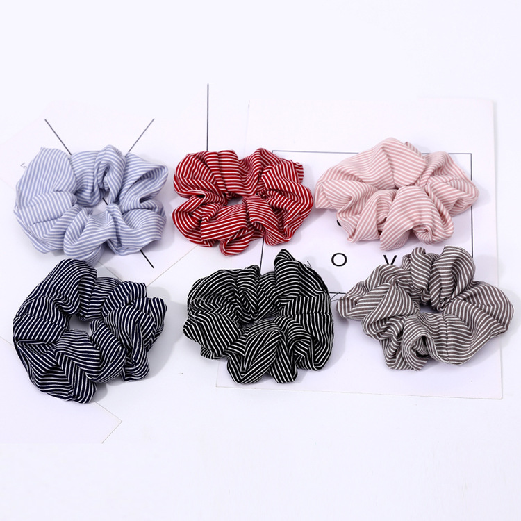 Bowel hair band ribbon ponytail hair band striped polka dot fabric hair band elastic hair band hair accessories hair band