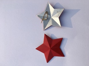 Aluminum paint red five-pointed star gold five-pointed star badge cap badge cap badge retro nostalgic red metal