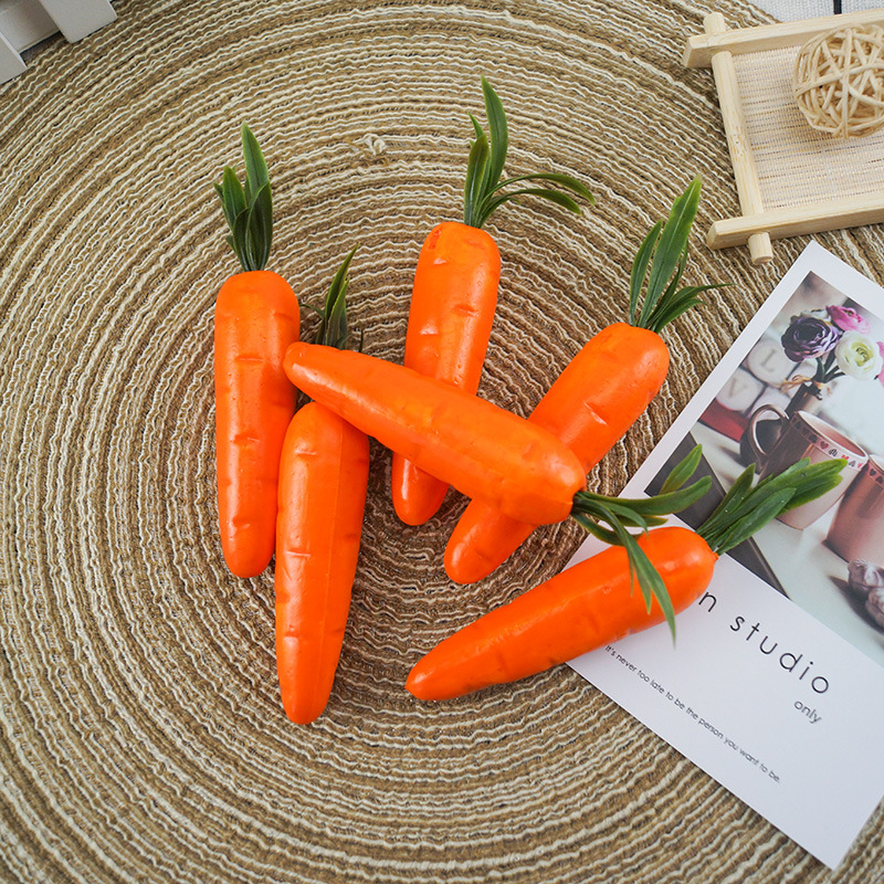 Simulation radish model fake carrot with leaves fake fruits and vegetables toy window decoration props