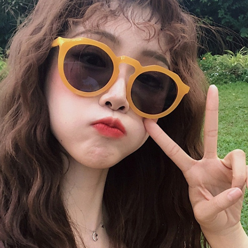 Korean style sunglasses women's internet red same style 3319 sunglasses South Korea fashion personality all-match trendy orange sunglasses