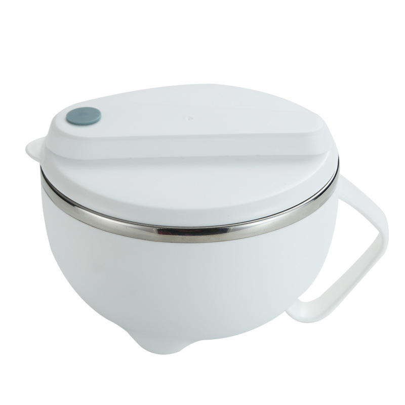 304 stainless steel instant noodle bowl with lid single dormitory student lunch box office worker portable lunch box Rice Bowl office