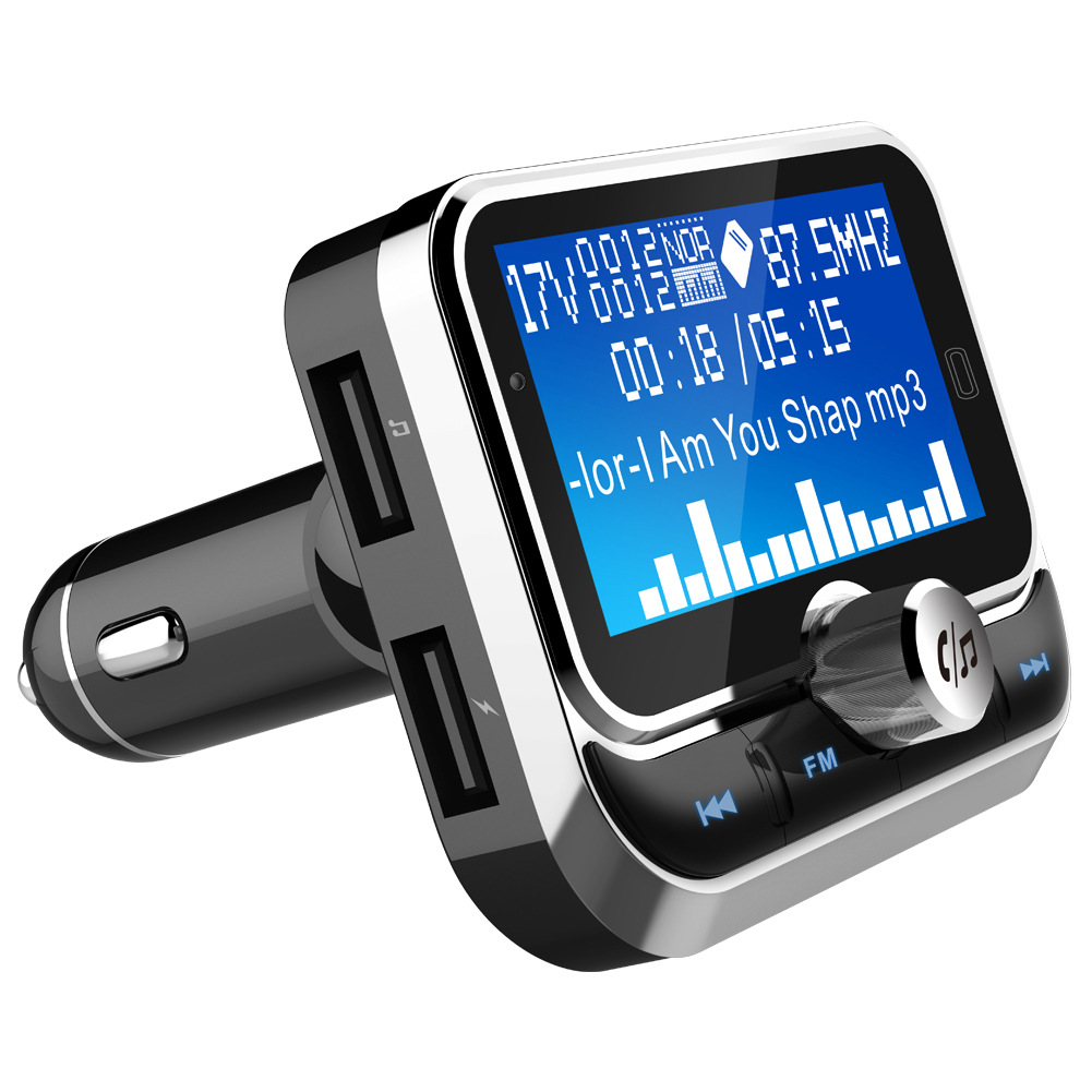 [With remote control + dot matrix screen] BC32 car Bluetooth mp3 player hands-free phone supports multiple languages