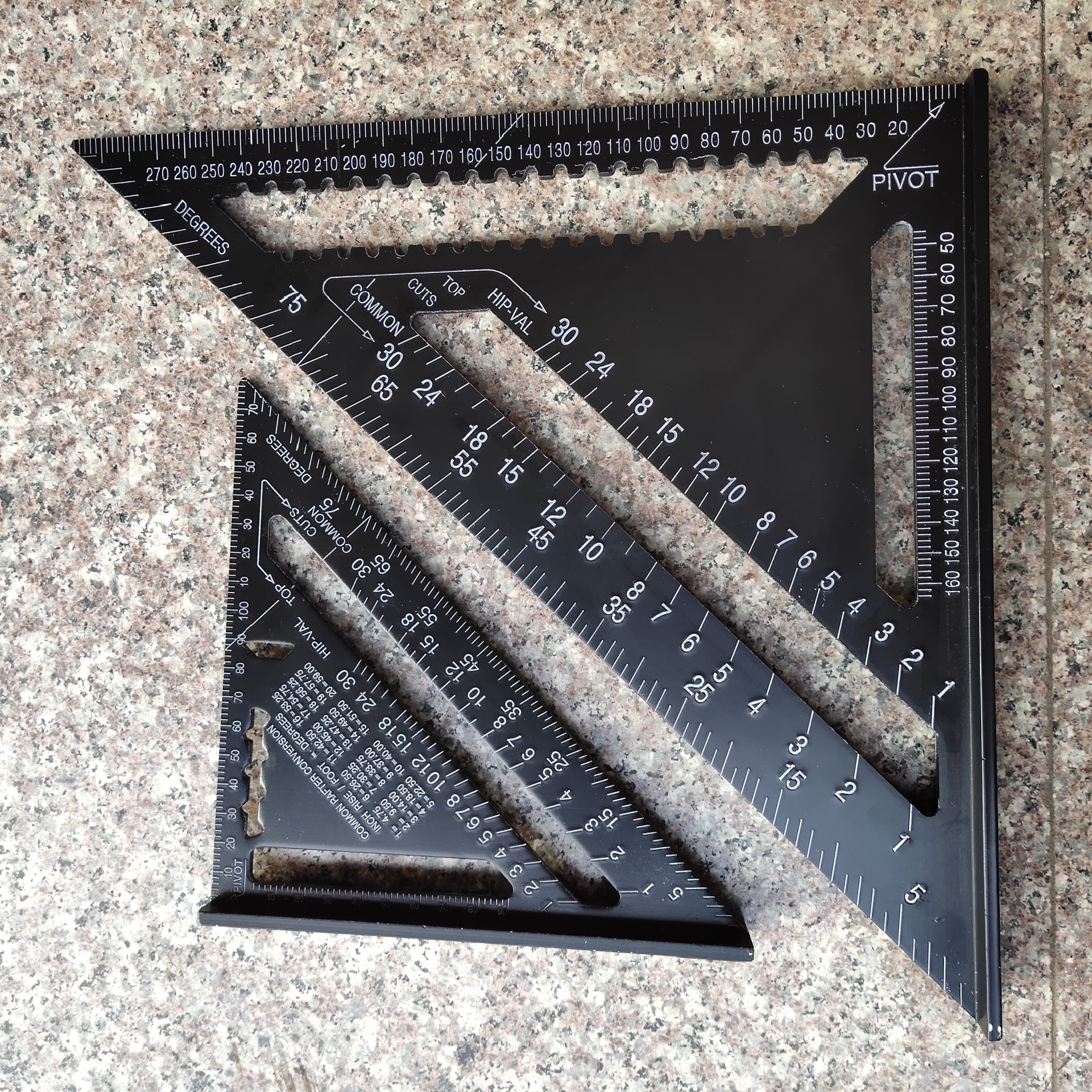 12 inch aluminum alloy Triangle triangle 90 degree 7 inch square metric inch 30cm factory spot