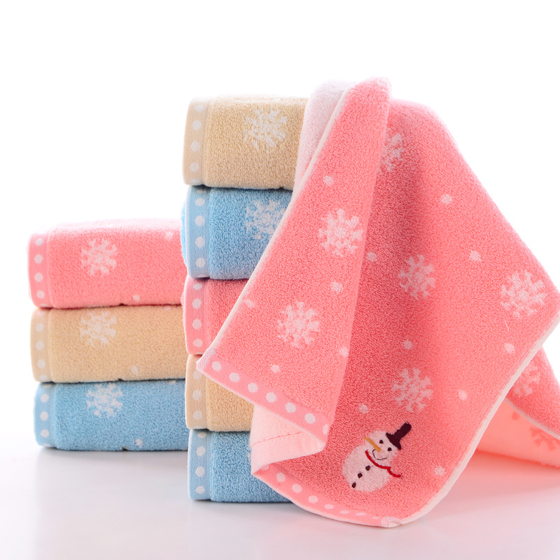 Children's Towel Small Rectangular Household Wash Face Kindergarten Students Cotton Soft Absorbent Small Towel