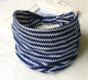 Navy blue wavy pattern
