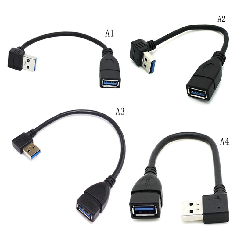Hot-selling usb3.0 elbow extension cord high-speed transmission adapter male-to-female computer conversion line left and right up and down
