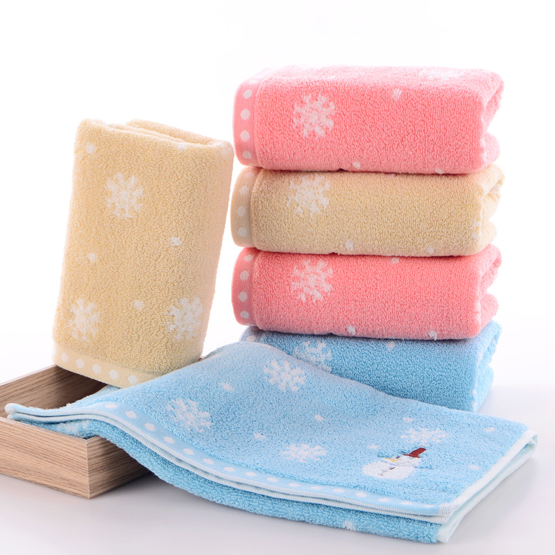 Children's Towel Small Rectangular Household Wash Face Kindergarten Students Cotton Soft Absorbent Small Towel