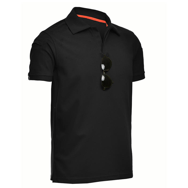 Factory casual T-shirt short sleeve outdoor T-shirt lapel loose elastic summer T-shirt training short sleeve men