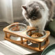 Glass Cat Bowl Cat Food Bowl Dog Bowl Dog Bowl Drinking Water Bowl Double Bowl Protecting Cervical Spine Glass Pet Bowl