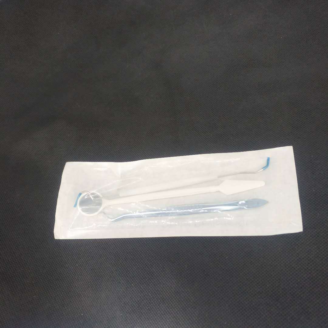 Factory Direct supply dental three-piece probe mouth mirror tweezers paper plastic bag packaging customer exclusive