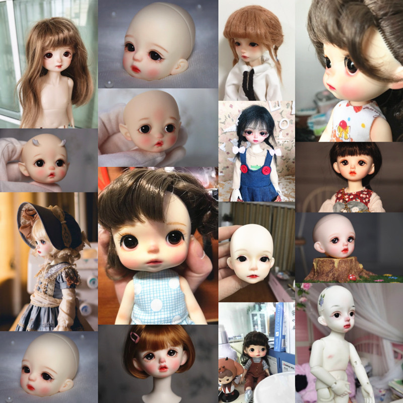 Мягкая голова Тао Ва черные жемчужные глаза 6 8 BJD глиняная голова ob11 кукольные глаза стеклянные глаза