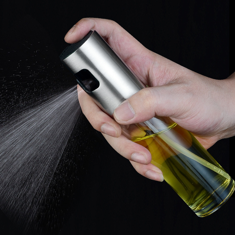 Stainless steel graduated spray bottle spray pot barbecue spray bottle kitchen oil spray pot atomizing spray bottle