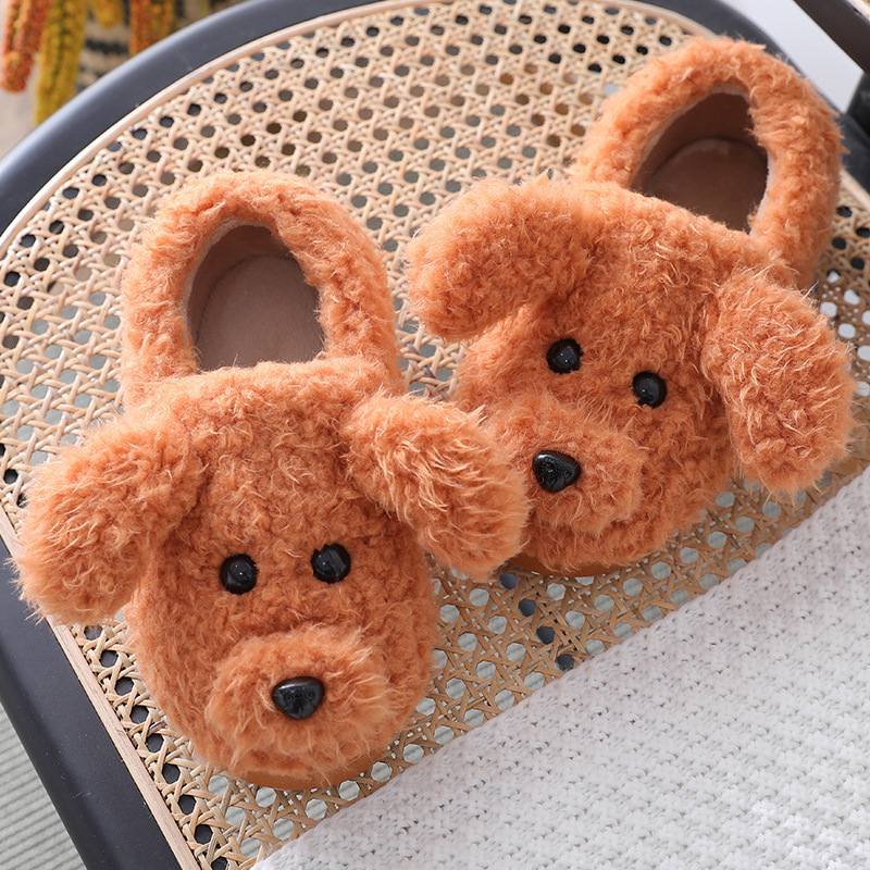 2021 Doug Shoes Winter Flat Warm Thick Bottom Bag Heel Non-slip Moon Shoes Female Student Cute Cotton Slippers