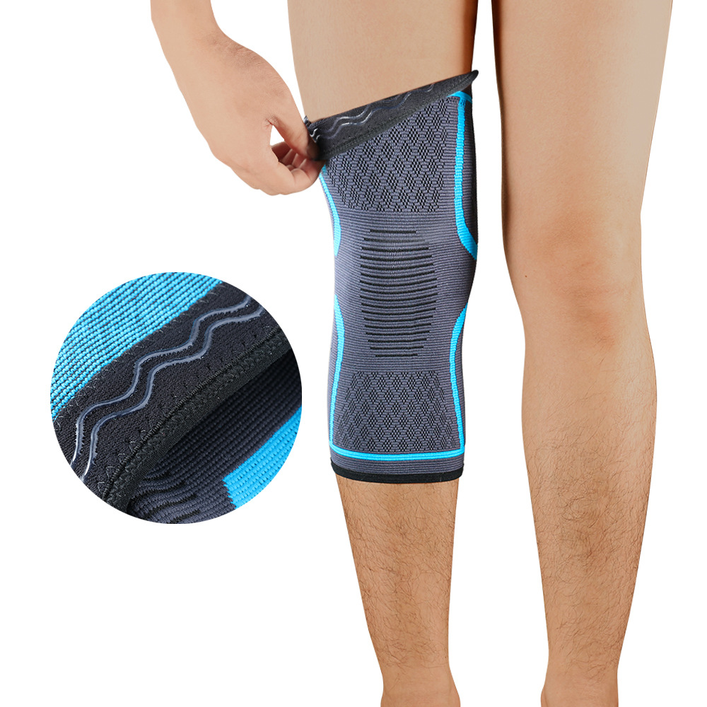Silicone Sports Knee Pad A1314 Running Riding Knee Pad Climbing Three-dimensional Knitted Knee Sleeve