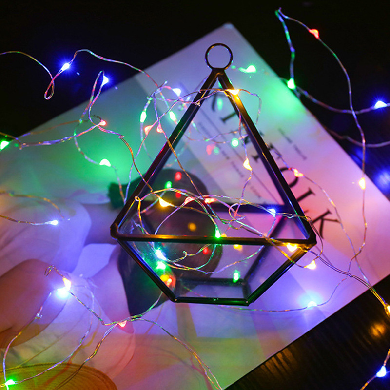 New LED copper wire string light wholesale waterproof star light Christmas holiday decoration small color light battery box copper wire light