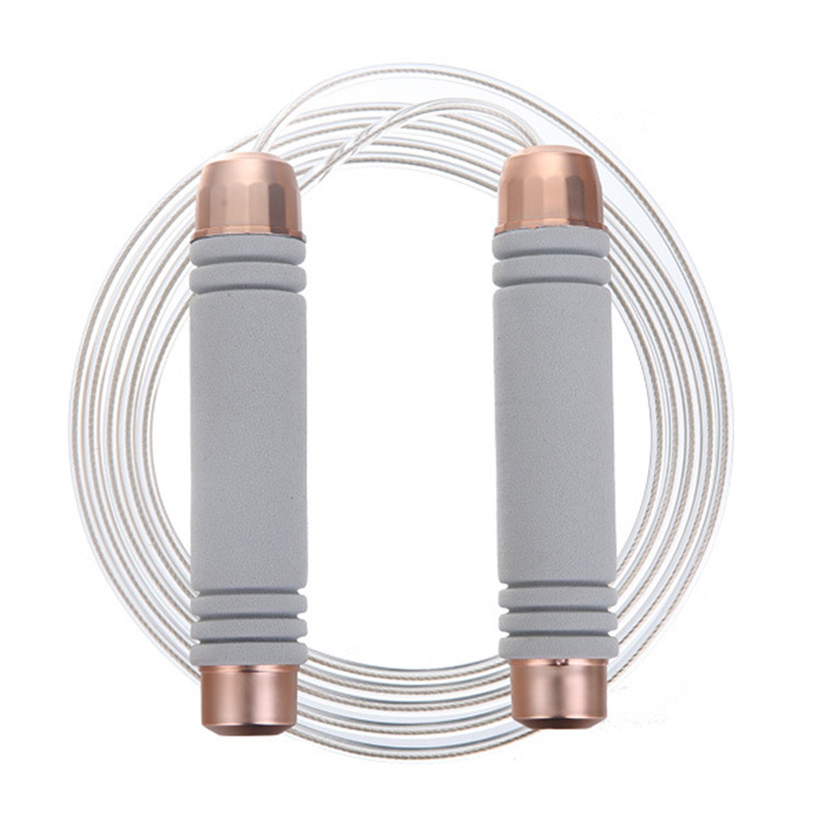 Amazon Explosions Weight Rope Skipping Steel Wire Fitness Yoga Bearing Training Competition Golden Head Rope Skipping Factory Outlet