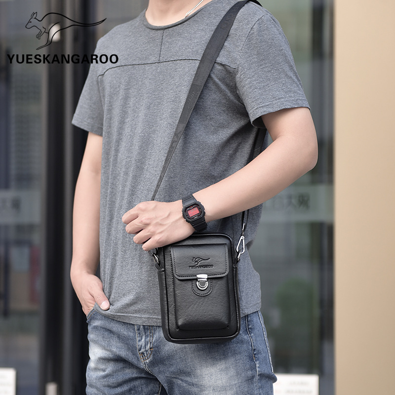 Mike Kangaroo Mobile Phone Bag Men's Crossbody Bag Small Backpack Fashion Casual Men's Summer Korean-style Foreign Trade Cross-Border