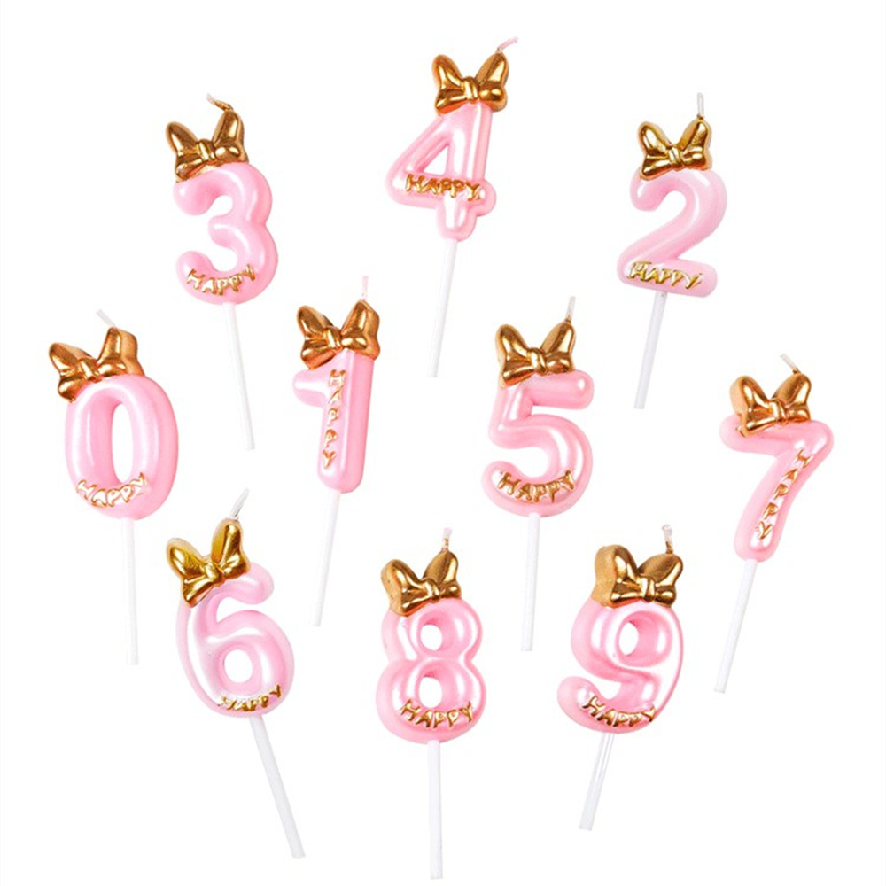 Prince and Princess Style Creative Birthday Candle Cyber Celebrity Bow Cake Decoration Children's Year One Party Arrangement