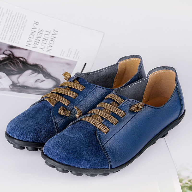 2020 Four Seasons New Mother shoes women's shoes foot pedal shoes flat soft bottom Bean shoes a generation of hair