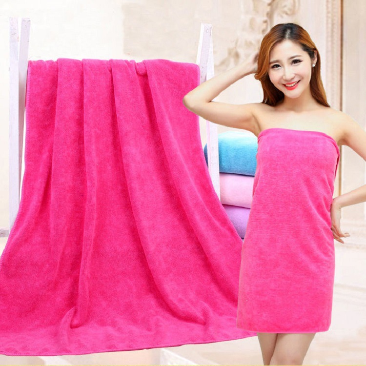 Factory wholesale beauty salon microfiber bath towel home foot shop solid color absorbent lint-free bath towel