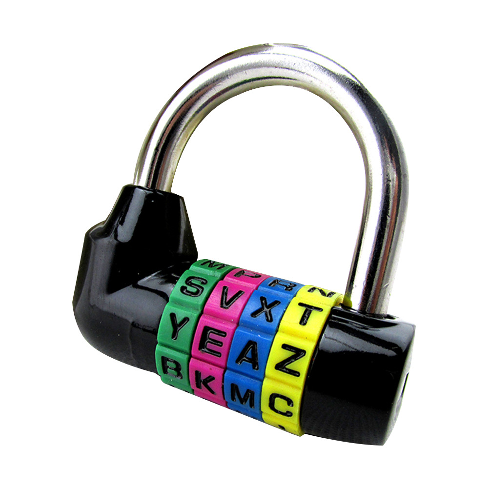 Cross-border new 4-digit English letter combination lock gym wardrobe anti-theft lock secret room game combination lock
