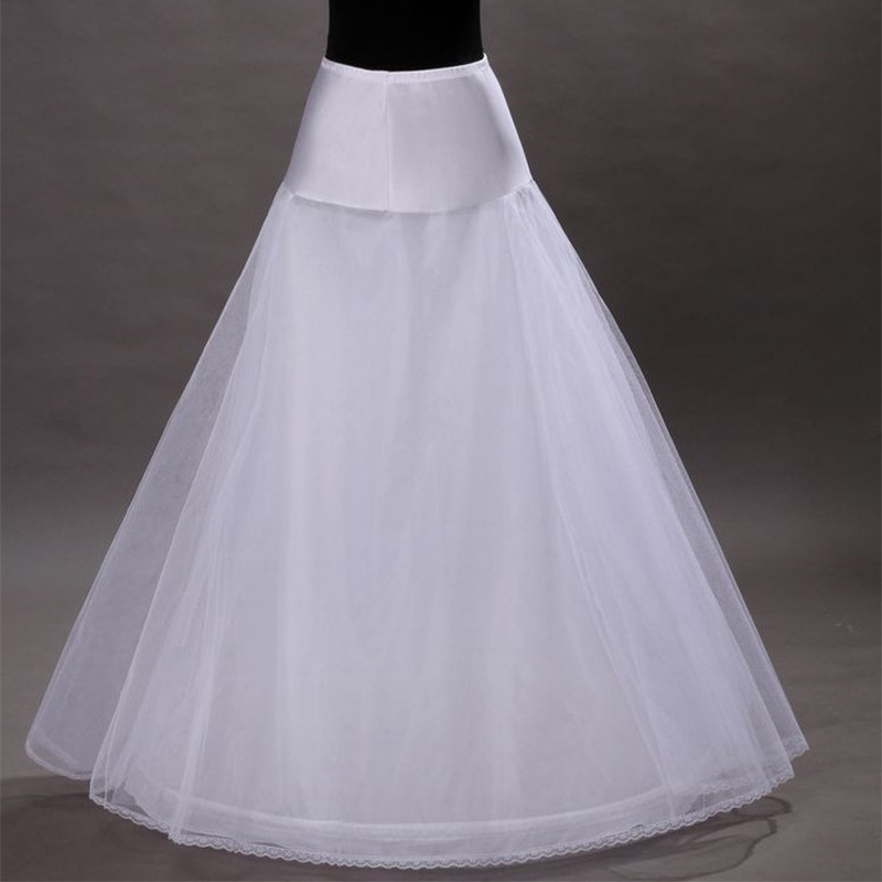 [Factory direct wholesale] wedding dress skirt high waist corset a circle of two gauze stage performance skirt White