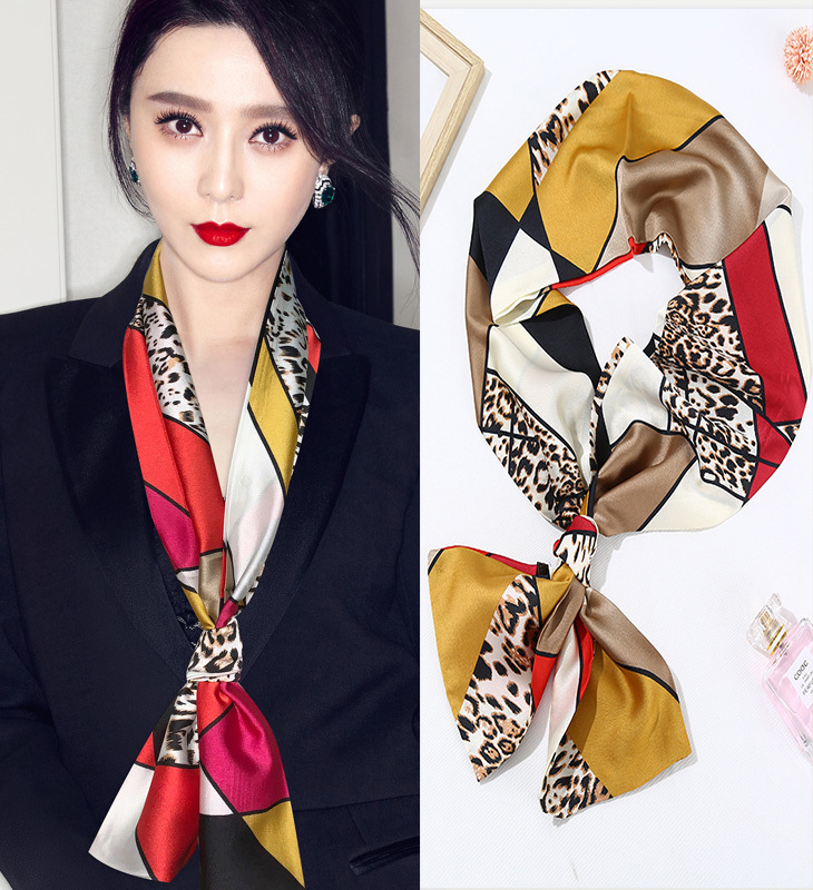 New Style Small Scarf Skinny Long Scarf Women's Spring and Autumn Stylish Fashionable Good Wear Decorative Scarf