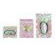 Red double-sided transparent rainbow self-sealing * 7.5x6.5cm