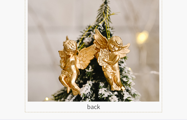 Haube karácsonyi dekoráció arany és ezüst angyal medál kreatív új kis angyal baba függő kis fa függő díszek_voghion.com