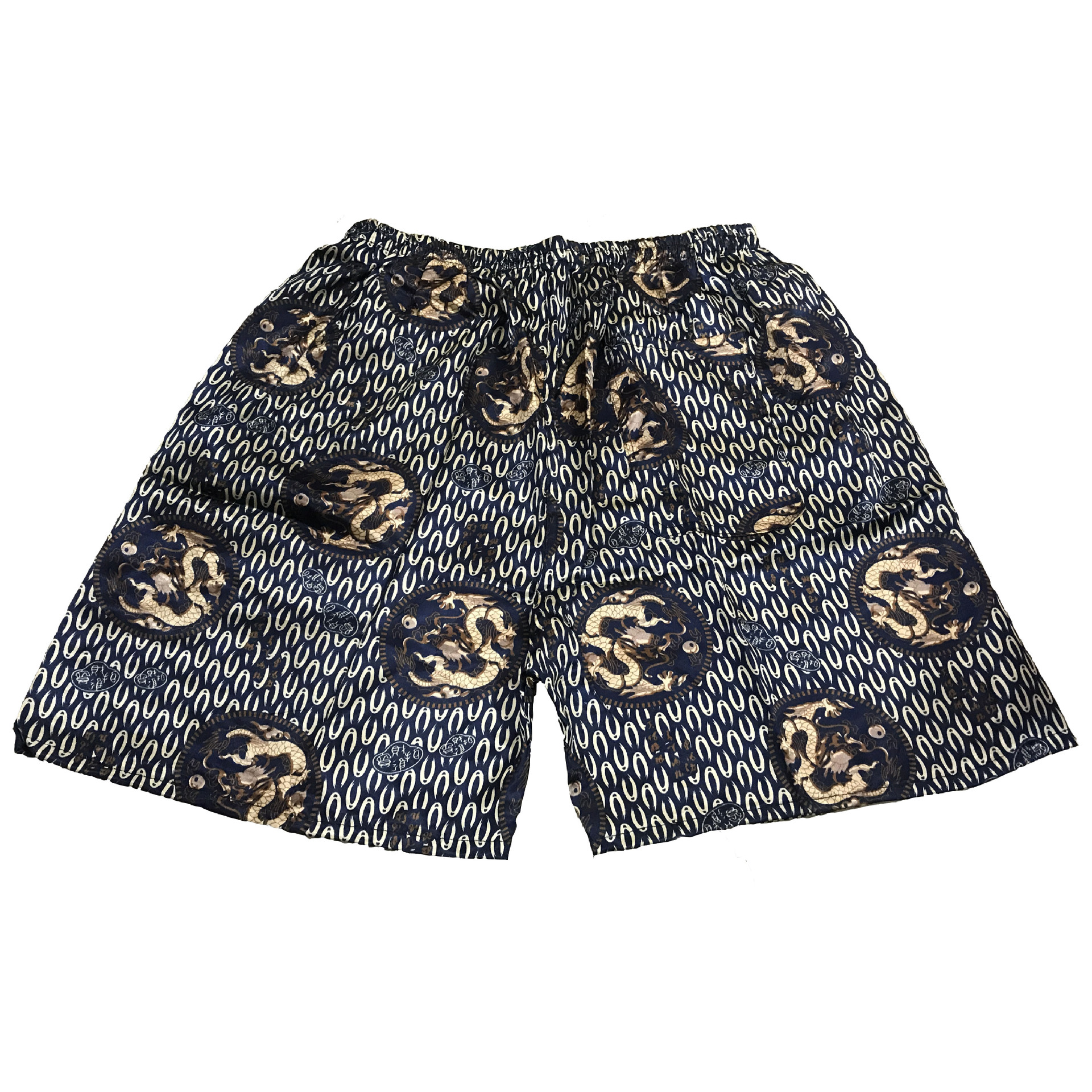 Factory direct men's and women's silk-like printed beach pants men's shorts
