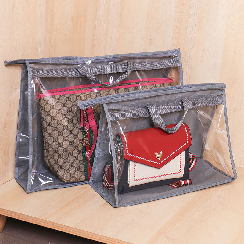 Bag Storage Dustproof Bag Wardrobe Sealed Leather Bag Transparent Protective Bag Breathable Moisture-proof Storage Hanging Bag Storage Artifact
