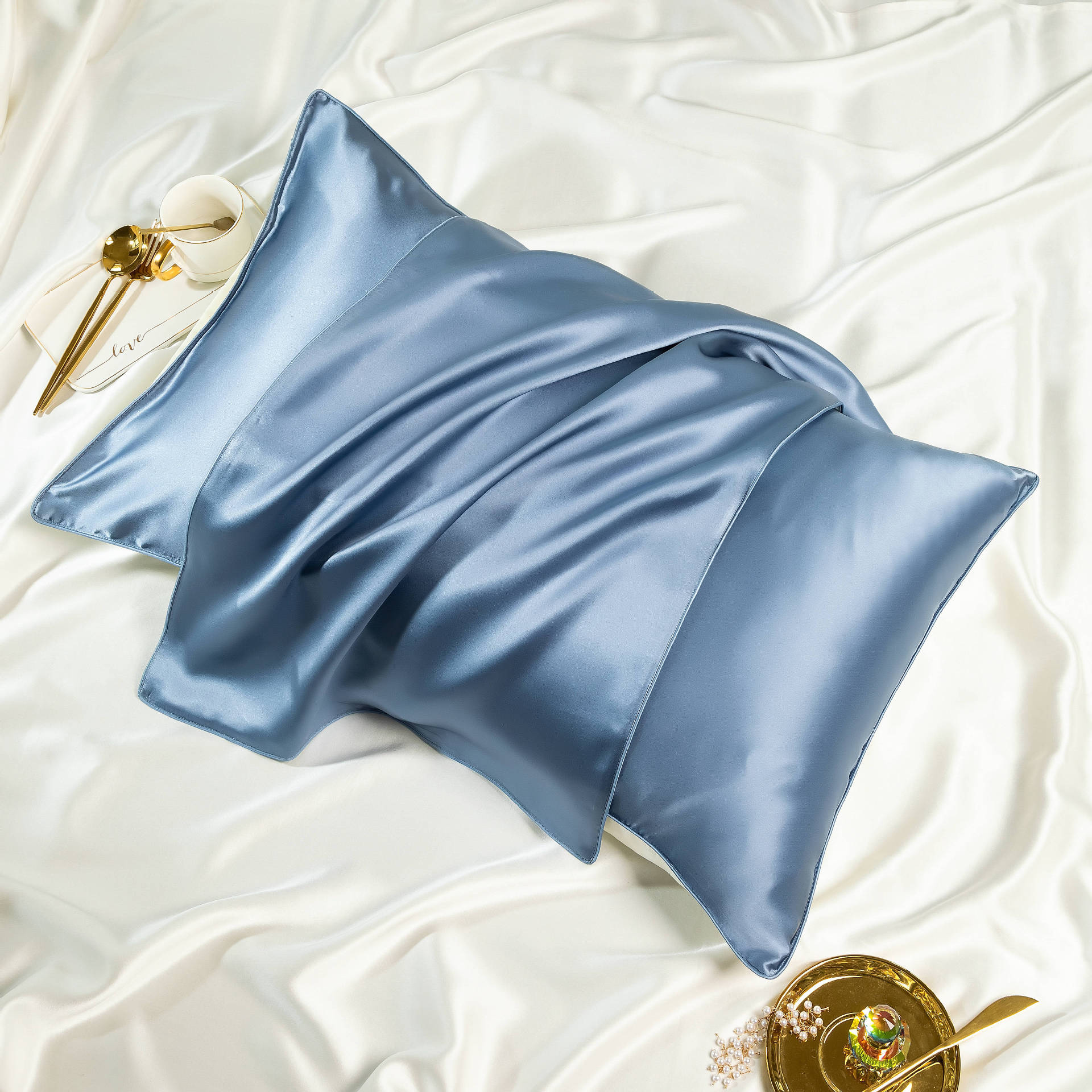 Solid Color Light Luxury Silk Pillowcase Pillowtowel Silk Silk Pillowcase One Pack Mulberry Silk Pillowcase Wholesale