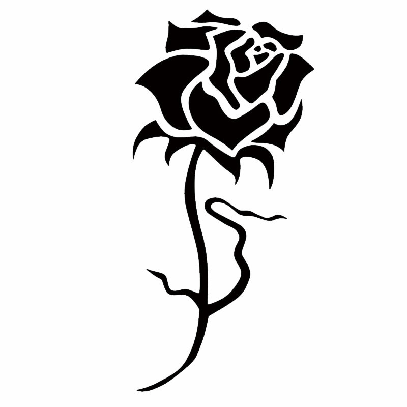 [20 sheets suit] tattoo stickers waterproof women's long-lasting black rose flower bianhua Internet celebrity scar covering stickers