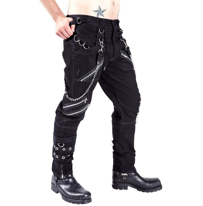 Cross-border Trade Personalized Casual Pants Men's Gothic Pants Punk Rock Eyelet Goods Bound Pants YK023