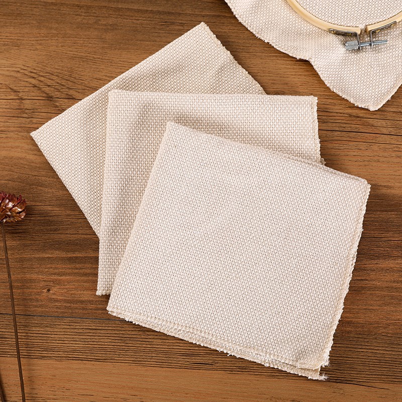Poke Embroidery 10*10 Linen Fabric for Wool Embroidery 14CT Russian Embroidery Stretch Embroidery Chopped Embroidered Cloth Pattern