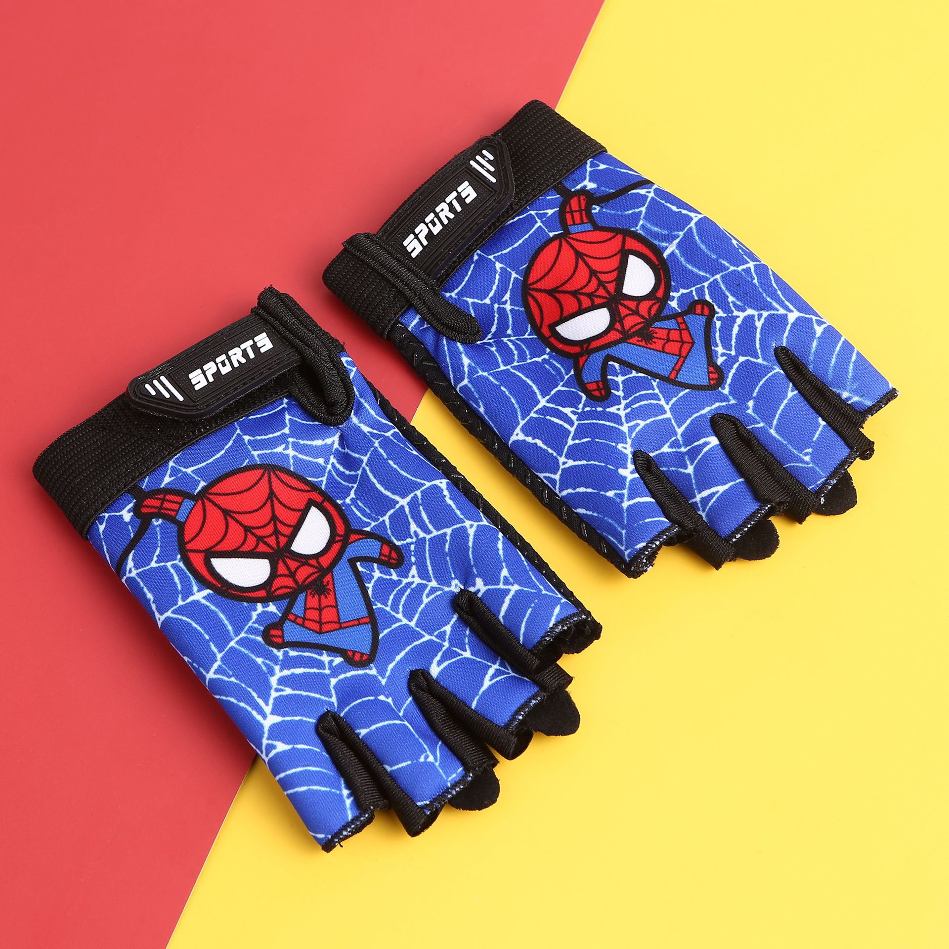 Children's half finger gloves riding sun protection driving summer fitness non-slip cycling motorcycle thin bicycle gloves