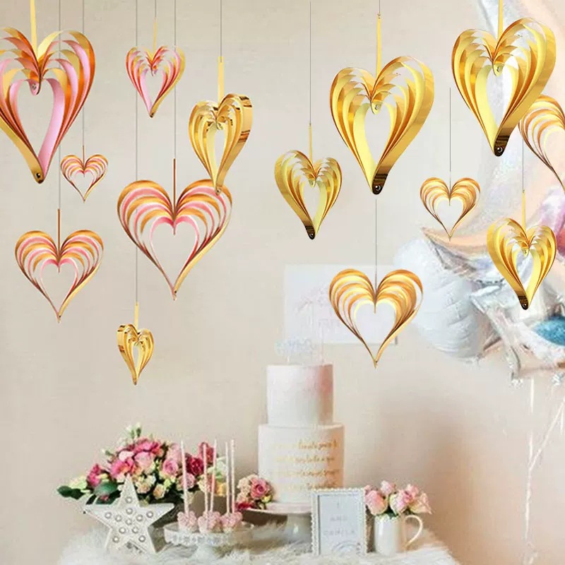 Christmas New Year's Day Decoration Love Five-Star Hanging Ornaments Birthday Party Wedding Room Decoration Shopping Mall Window