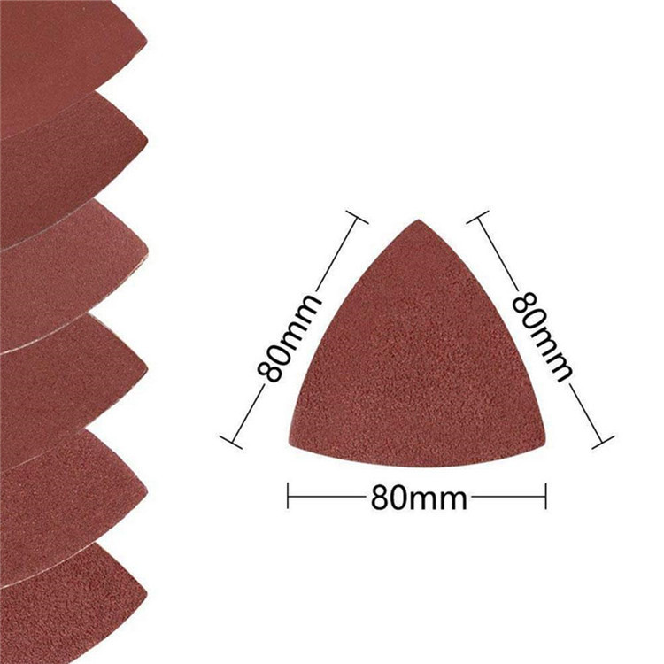 51 個 80 ミリメートルユニバーサル宝物自己粘着三角形サンドペーパーホルダー研削セット開閉|undefined