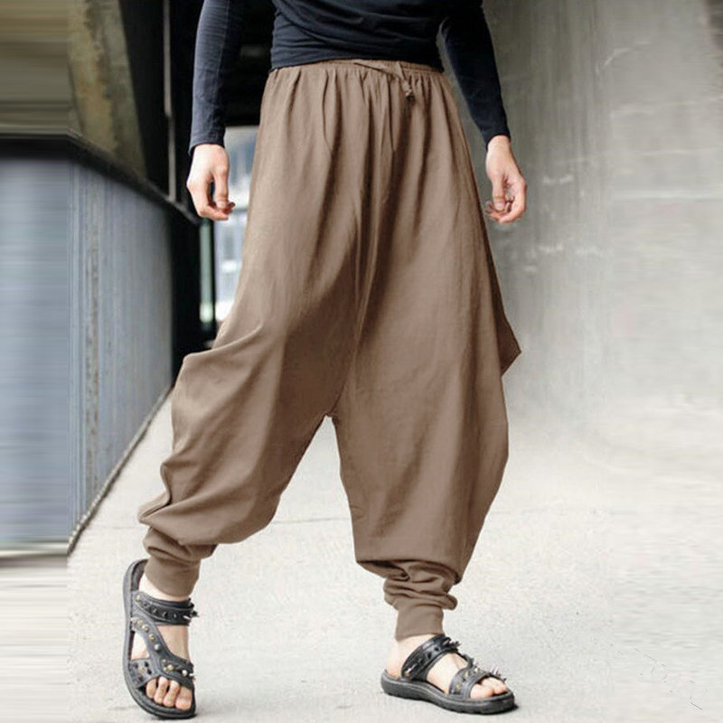 2023 autumn and winter cross-border ebay men's foreign trade harem pants loose wide leg casual casual pants hip-hop street dance pants