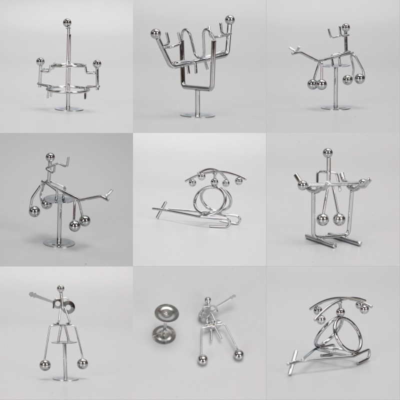 Creative new mini metal iron small ornaments personality balance pendulum physics gadgets factory direct sales