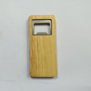 Stainless Steel Wooden Handle Bottle Opener Beech Rubber Wooden Beer Bottle Opener Advertising Gift Promotion