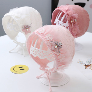 Baby hat spring and autumn thin baby girl cute Super Cute Princess sun hat newborn fisherman hat summer