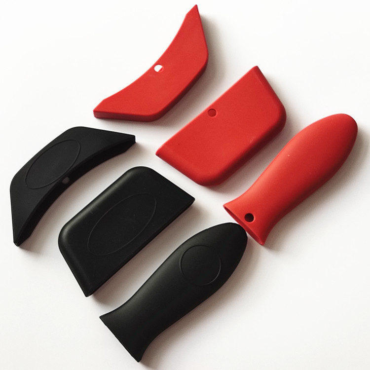 Silicone insulated pot handle cover non-slip pot earmuffs kitchen silicone three-piece non-slip silicone earmuffs