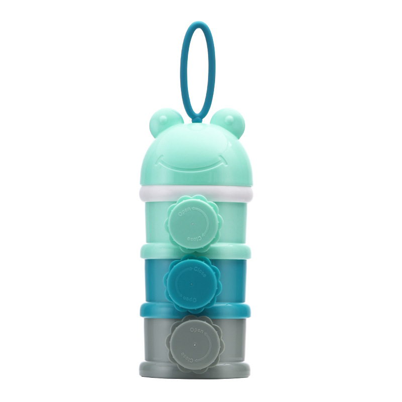 Milk Powder Box Portable Out Baby Large Capacity Milk Powder Tank Lanyard Side Opening Milk Powder Box Removable Three-Layer Milk Powder Pot