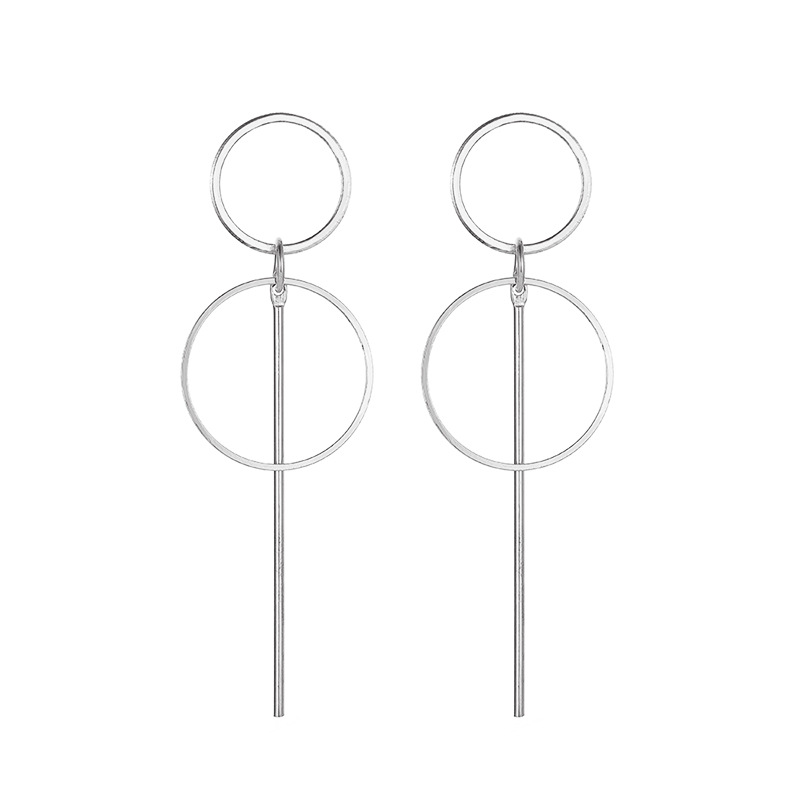 You and my whole city Time Zhao Li Yinglin shallow same earrings star simple versatile long geometric earrings female