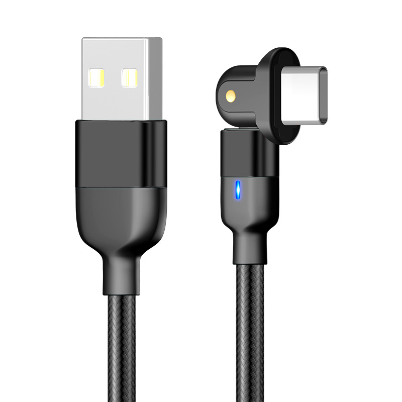 Cross-border new products bend 180-degree data line Android TYPEC3A fast charging stall hand travel data line
