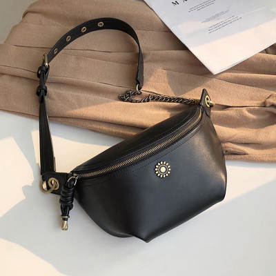 Nalando Bag Women's Bag New 2024 Crossbody Shoulder Bag Chest Bag Waist Bag Women's Fashionable Korean Cowhide Women's Bag