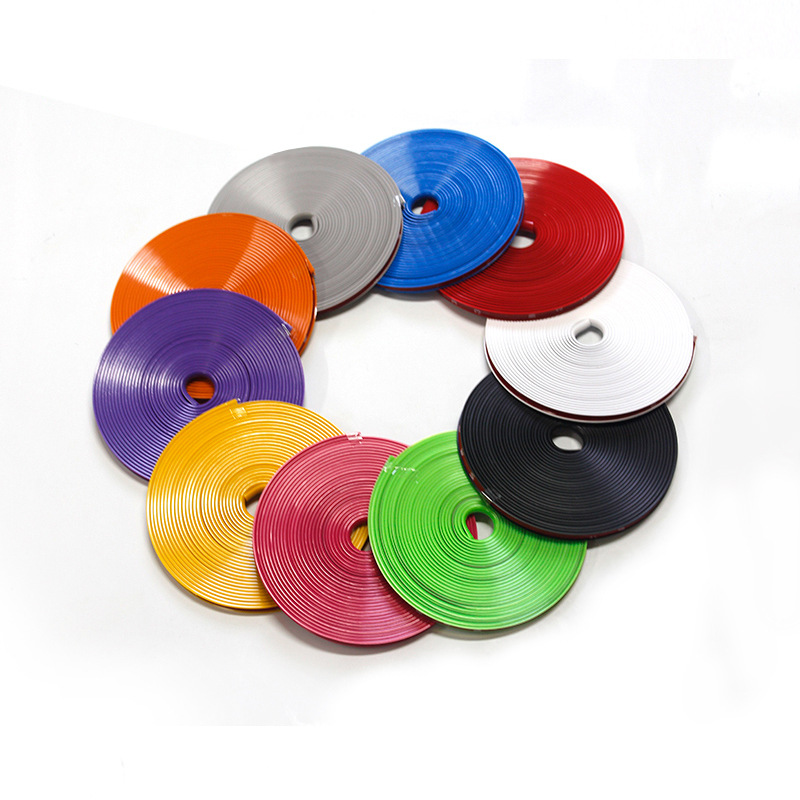 Automobile wheel hub protective sticker protective strip tire rim anti-scratch strip anti-scratch decorative strip anti-collision strip color rubber strip