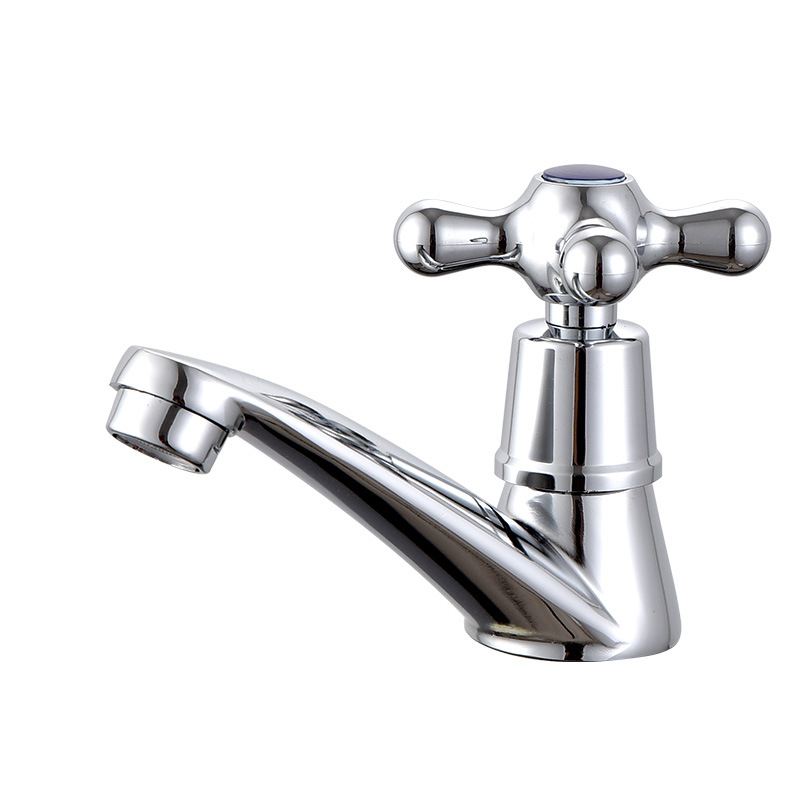 Zinc modern simple electroplating faucet bathroom bathroom sink kitchen single handle single control single Cold Faucet